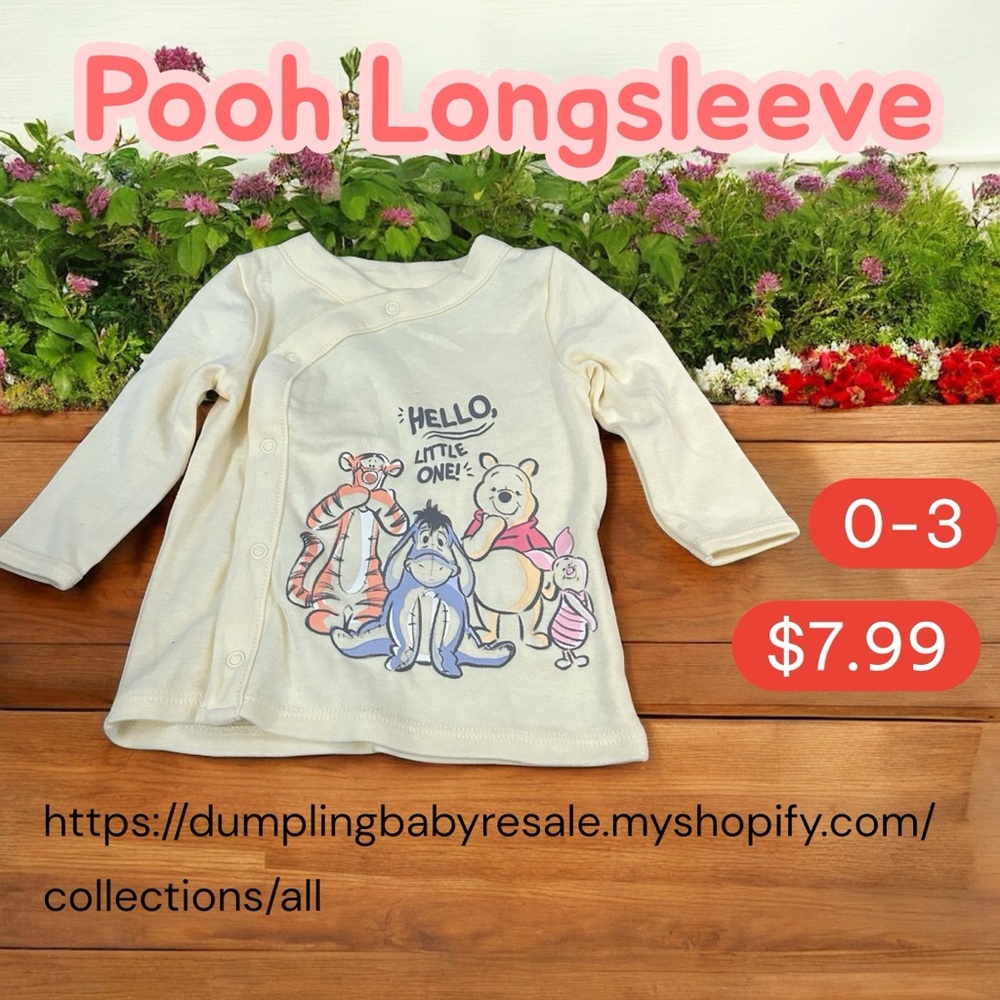 Disney Cream Pooh Long Sleeve Tee